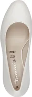 Tamaris Damen Pumps Leder Plateau Blockabsatz weiches TOUCHit Fußbett 1-22410-41, Größe:39 EU, Farbe:Weiß