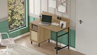 Skye Decor, On16-Su, Schreibtisch, 100 % MELAMINBESCHICHTETE SPANPLATTEN, Nussbaum, 120 x 54,05 x 99,8 cm