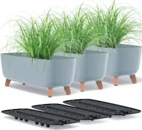 3x Blumentopf mit Füßen GRACIA CASE MATT Blumenkübel Pflanzkübel Pflanzschale Übertopf