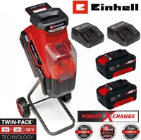 Einhell Messerhäcksler REDAXXO 36/25 2 x Akku 4.0 Ah 18V, 2 x Ladegerät, 36V 25 mm Aststärke