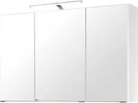 Spiegelschrank 100cm weiß PADUA-03 LED-Aufbauleuchte, B/H/T ca. 100/64/20 cm