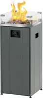 BUSCHBECK  Loungefeuer Malta hellgrau, Terrassenfeuer, 7,5 kW, Gasbetrieb
