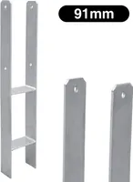 2x 91MM stĺpiková kotva H-stĺpiková podpera H-kotva Hrúbka materiálu 4,75 mm