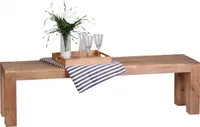 Jedálenská lavica mumbai masívna akácia 160 x 45 x 35 cm drevená lavica prírodný produkt kuchynská lavica vo vidieckom štýle | Wohnling