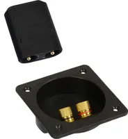 Set "Quickout 1" Anschlussklemme + Stecker Anschlussterminal für Subwoofer-Leergehäuse