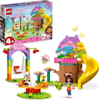 LEGO 10787 Gabby's Dollhouse Kitty Fees Gartenparty Puppenhaus Spielzeug Set mit Gabby, Pandi und Kitty Fee Figuren mit Baumhaus, Schaukel, Rutsche und Karussell, Geschenk für Mädchen, Jungen, Kinder