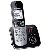 Panasonic KX-TG6824GB, DECT-Telefon, 120 Eintragungen, Anrufer-Identifikation, Schwarz, Silber