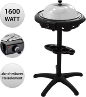 Syntrox Germany 2-in-1 Elektrogrill als Stand- & Tischgrill – BBQ Grill für drinnen & draußen, 1600W, mit Thermostat & abnehmbarem Standfuß