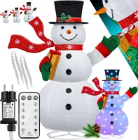 KESSER® LED Schneemann mit Fernbedienung - Mit 8 Modi Bunter Farbspiel- Timer 24H  Weihnachtsfigur Beleuchtet Weihnachtsdekoration für Indoor & Outdoor Wetterfest IP44 Weihnachtsbeleuchtung