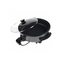 Schäfer Pizza Pan Pfanne Ø42x7cm 1350W Multifunktionspfanne Grillpfanne Antihaftbeschichtet