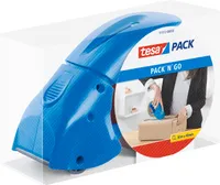 tesa Paketklebeband Abroller Pack' n' Go - Packbandabroller - Blau - tesapack