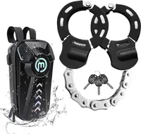 E Scooter Schloss mit wasserdichter Tasche - Handschellenschloss Schwarz