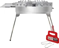 Mangal Set President Schaschlikgrill mit Drehspießregler 230V Motor für 11 Spieße