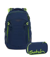 Satch Match Toxic Yellow Schulrucksack Set 2tlg.