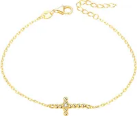 Vergoldeter Armreif mit Kreuz AGB580/21-GOLD
