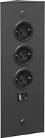 THEBO Energie-Ecksäule ST 3007/320/3 in SCHWARZ mit USB A u. C / Ecksteckdosen / Steckdosenleiste / Steckdosen