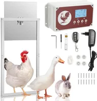 Hengda 7.8W Automatische Hühnerklappe Hühnertür, 30*30cm Türöffner Hühnerstall mit Timer & Infrarotsensor Design
