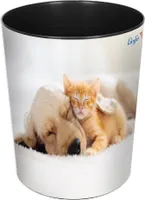 Läufer Papierkorb Hund und Katze