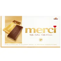 merci - tabliczka czekolady - krem kawowy - 100g (złota)