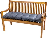 TexDeko Garden Bankauflage für Gartenbank wasserabweisendes Sitzkissen UV-Beständig gesteppt (Grau, 170 x 50 x 8cm)