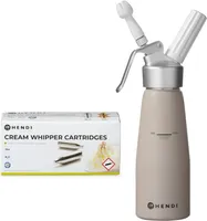Sahnespender, HENDI, 0,5L, Taupe + 24 Sahnekapseln (N2O)