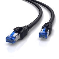 Primewire Patch kábel CAT 8 s bavlneným plášťom - Gigabitový ethernetový LAN kábel - 40 Gbit/s - S/FTP PIMF tienenie - Sieťový kábel - 10 m