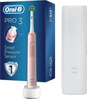 Oral-B | Elektrische Zahnbürste - Pro 3 3500 - Rosa - Mit Reiseetui - 3 Reinigungsmodi