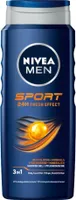 Nivea Men, Sport, Żel pod prysznic do ciała, twarzy i włosów, 500 ml