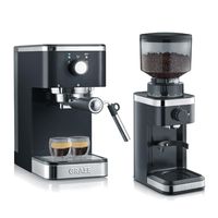 Graef ES 402 - Espressomaschine - 1,25 l - Gemahlener Kaffee - 1400 W - Schwarz - Satinierter Stahl