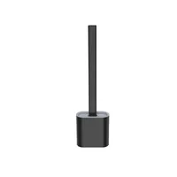 Toilettenbürste Set Silikon-Toilettenreinigungsbürsten-Kit Silicone Flex Toilet Brush Klobürste Silikon mit Halter Schnell Trocknendem WC-Garnitur(Schwarz)