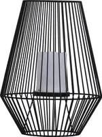 Dehner Solar-Laterne Vilaflor, warmweißes Licht, Ø 26 cm, Höhe 34 cm, schwarz