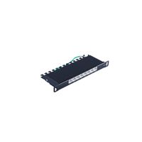 Slim Patchpanel Cat.6A, 8 Port 0,5HE, 10”