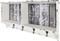 HAKU Möbel Wandgarderobe Motiv-vintage - Maße: B 76 cm x H 40 cm x T 15 cm; 89962