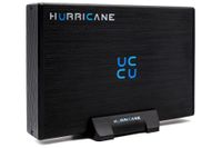 Hurricane GD35612 Externe Festplatte 2TB 3,5" USB 3.0 Aluminium Speicher mit Netzteil für Windows, Mac, Linux