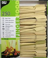 250 PAPSTAR Einweg-Fingerfood-Spieße Holz