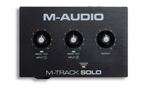M-AUDIO M-Track Solo USB-Audio-Interface, Quarz-Vorverstärker, 16 Bit, 48 kHz, Schwarz