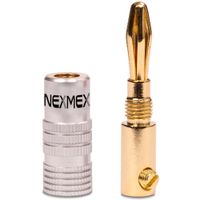 20x Bananenstecker von NEXMEX High End Stecker für Kabel bis 6mm² 24K vergoldet