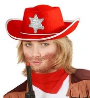Roter Sheriff Cowboy Hut für Kinder