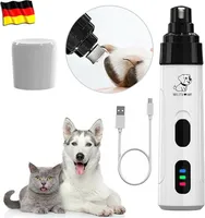 Elektrischer Nagelknipser für Katzen/Hunde, 50 dB Low Noise Haustier Krallenschleifer Nagelschleifer 360° Drehbar ohne Schmerz/Blut