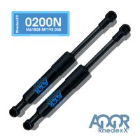 2er Gasdruckfeder Ersatz für LIFT-O-MAT 200N 195mm Gasdruckdämpfer Kesseböhmer mit Aufnahme aus Metall Schwarz