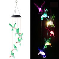 Solar LED Kolibri Windspiel Windspiele Feng Shui für Garten 7 Farbe Verfärbung G 