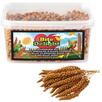 Bite&Delight - Senegalské červené proso 0,5 kg - Přírodní pochoutka pro ptáky, ideální pro papoušky, kanáry a volně žijící ptáky