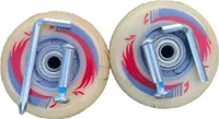 ABEC 7 | 2 sady náhradných koliesok, kolobežky, waveboard, 80 mm hliníková os, šírka: 24 mm prierez (výška) 24 mm šírka ložiska kolesa - biela