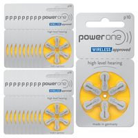 Powerone P10 Quecksilberfreie Hörgerätebatterien, 20 Wafers