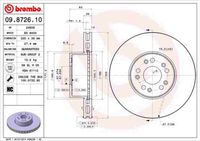 2x BREMSSCHEIBE BELßFTET Ø 320 MM VORNE (09.8726.10) BREMSSCHEIBEN Vorne von Brembo (Set09.8726.10) Bremsanlage Bremsscheibenset, Scheibenbremse, Satz, Bremsscheibensatz