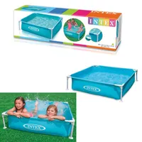 Intex - mini basen stelażowy - niebieski 122 x 122 cm-30cm