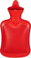 relaxdays Wärmflasche 1 Liter rot
