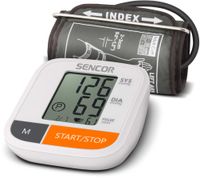 SENCOR SBP 6800WH Digitální tlakoměr, tlak krve, tepová frekvence, manžeta 22-42 cm, LCD displej, paměť na 60 měření, puls 40-199 tepů/min, 4x AA