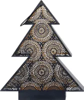 Windlicht Tree schwarz/gold 34x9x40cm