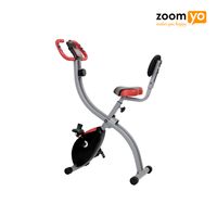 Zoomyo Heimtrainer Move Pro, klappbarer Heimtrainer mit acht Widerstandsstufen, Fahrradbiketrainer für gelenkschonendes Ausdauertraining und Stärkung von Herz & Kreislauf